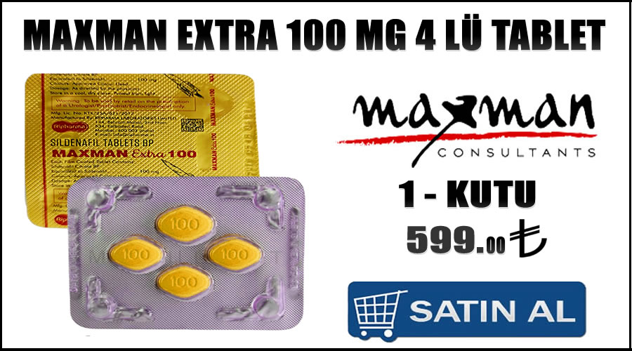 Maxman extra 100 mg 4 lü tablet doğal tedavi hapı