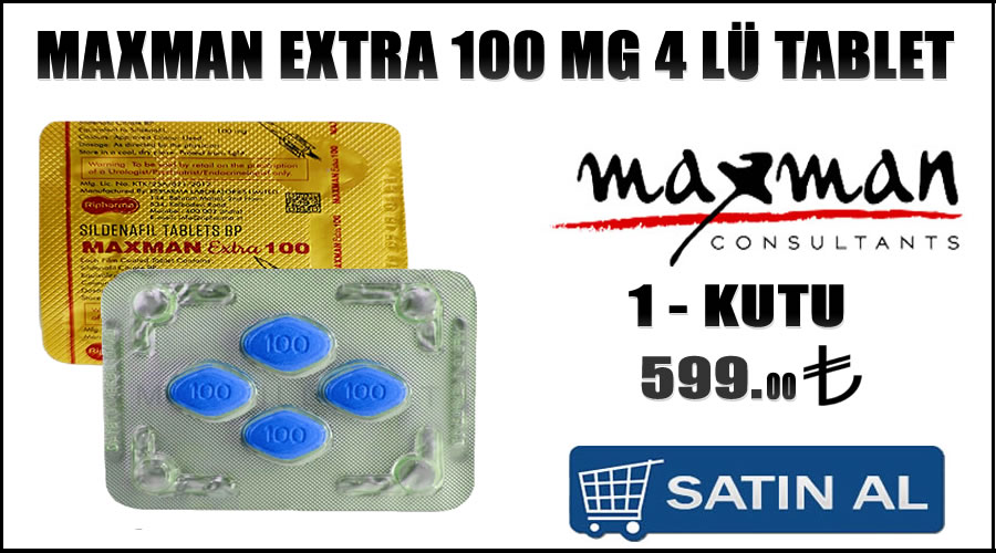 Maxman extra 100 mg 4 lü tablet Doğal güç artırıcı fiyat